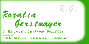 rozalia gerstmayer business card